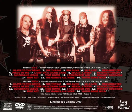 SKID ROW + LZZY HALE / THE GANG AT THE RESORTS (1CDR+DVDR)