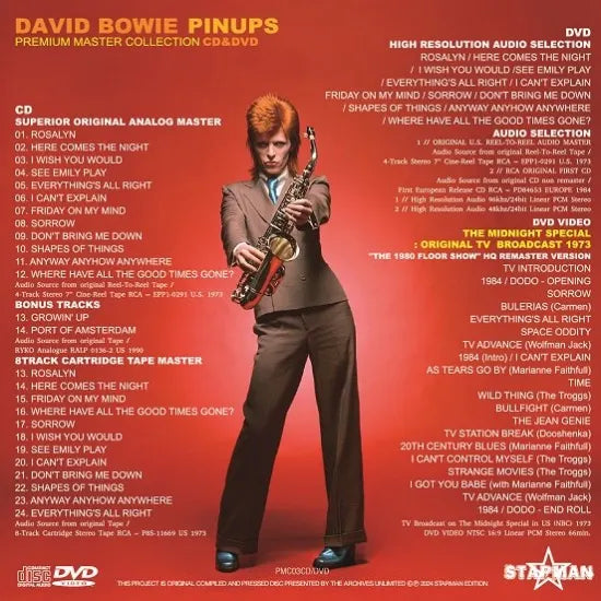 DAVID BOWIE / PINUPS + THE MIDNIGHT SPECIAL TV 1973 (1CD+1DVD)