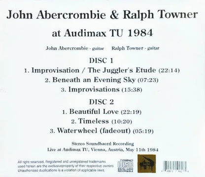 John Abercrombie and Ralph Towner / at Audimax TU 1984 STEREO SOUNDBOARD (2CDR)