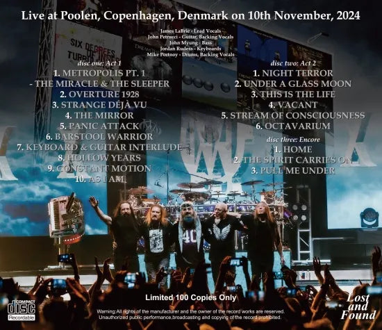 DREAM THEATER / COPENHAGEN 2024 40TH ANNIVESARY TOUR 2024-2025 (3CDR)