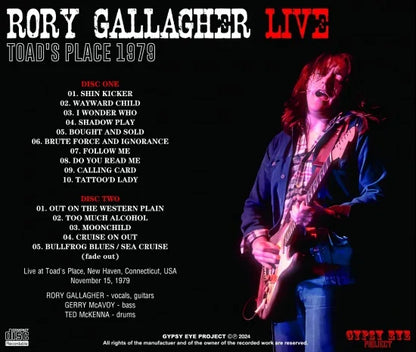 RORY GALLAGHER / TOAD'S PLACE 1979 (2CDR)