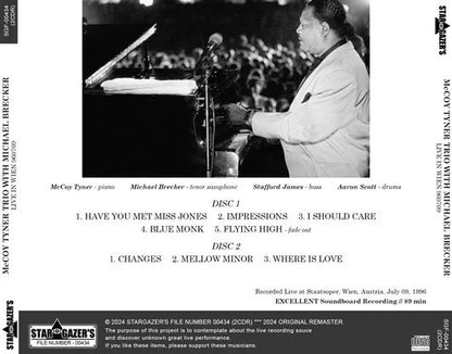 McCOY TYNER TRIO WITH MICHAEL BRECKER / LIVE IN WIEN 960709 (2CDR)