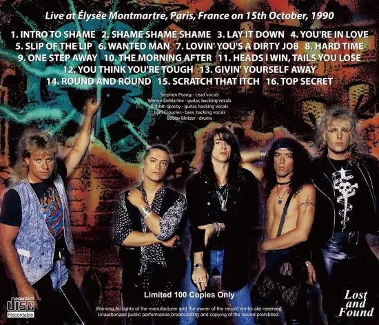 RATT / DETONATOR OPENING NIGHT IN PARIS 1990 (1CDR)