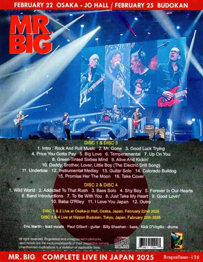 MR. BIG / COMPLETE LIVE IN JAPAN 2025 (4CDR)