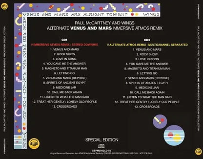 PAUL McCARTNEY & WINGS / VENUS AND MARS ALTERNATE IMMERSIVE ATMOS REMIX (2CD)