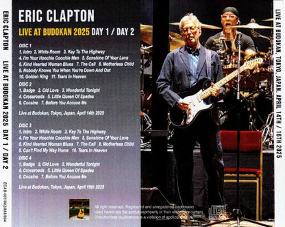 ERIC CLAPTON / LIVE AT BUDOKAN 2025 DAY 1 / DAY 2 (4CDR)