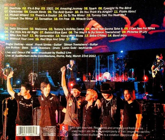 ROGER DALTREY / THE WHO'S TOMMY IN ROMA STEREO SOUNDBOARD (2CDR)