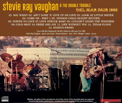 STEVIE RAY VAUGHAN & DOUBLE TROUBLE / DEL MAR FAIR 1985 (1CDR)