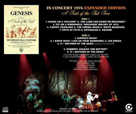 GENESIS / IN CONCERT 1976 - EXPANDED EDITION : A TRICK OF THE TAIL SOUNDBOARD (2CDR)