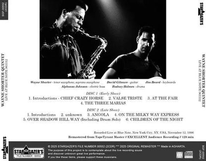 WAYNE SHORTER QUINTET / LIVE AT BLUE NOTE 961112 (2CDR)
