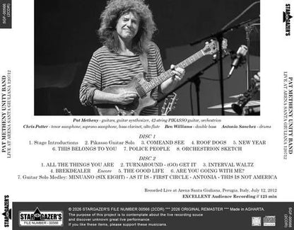 PAT METHENY UNITY BAND / LIVE AT ARENA SANTA GIULIANA 120712 (2CDR)