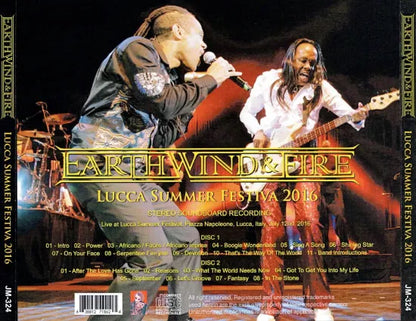 Earth, Wind & Fire / Lucca Summer Festiva 2016 STEREO SOUNDBOARD (2CDR)