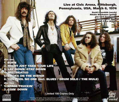 DEEP PURPLE / COMPLETE PITTSBURGH 1974 (2CDR)