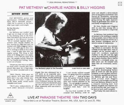 PAT METHENY TRIO / LIVE AT PARADISE THEATRE 1984 TWO DAYS (3CDR)