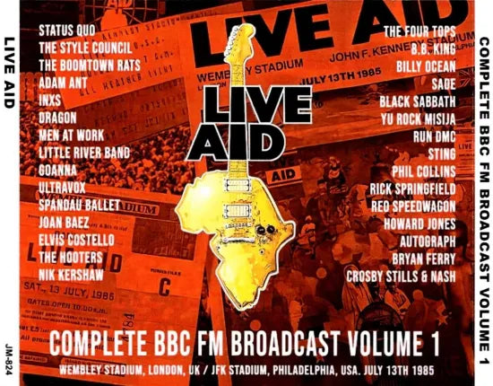 V.A. / LIVE AID COMPLETE BBC FM BROADCAST VOLUME 1 - 3 STEREO SOUNDBOARD (15CDR)