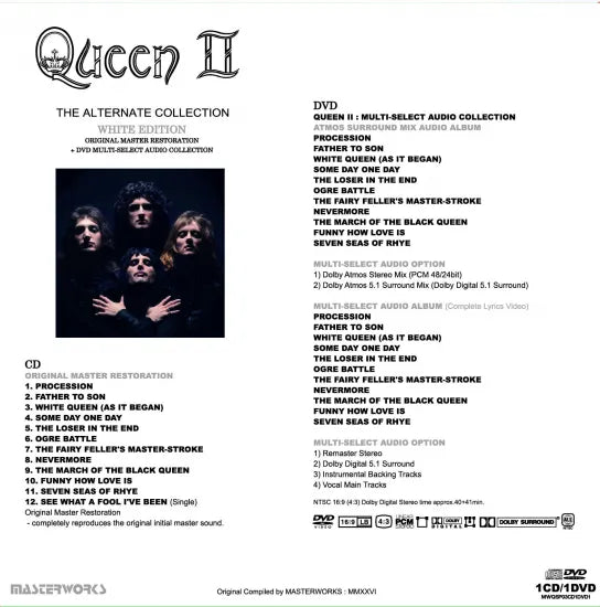 QUEEN / QUEEN II  THE ALTERNATE COLLECTION "WHITE" EDITION (1CD+1DVD)