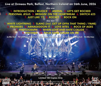 DEF LEPPARD / BELSONIC 2026 (2CDR)