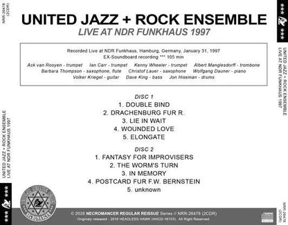 UNITED JAZZ + ROCK ENSEMBLE / LIVE AT NDR FUNKHAUS 1997 (2CDR)