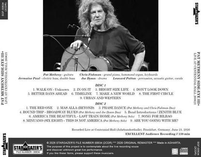 PAT METHENY SIDE-EYE III+ / LIVE AT CENTENNIAL HALL 260621 (2CDR)