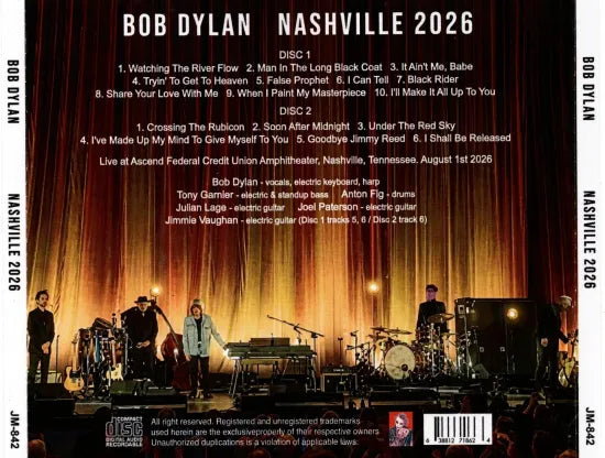BOB DYLAN / NASHVILLE 2026 (2CDR)