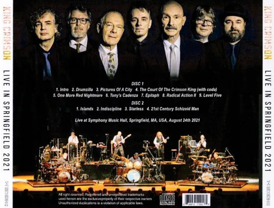 KING CRIMSON / LIVE IN SPRINGFIELD 2021 (2CDR)