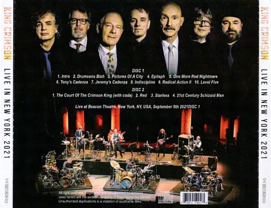 KING CRIMSON / LIVE IN NEW YORK 2021 (2CDR)