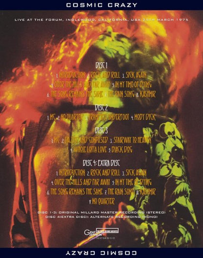 LED ZEPPELIN / COSMIC CRAZY : SECOND NIGHT IN THE FORUM 1975 (3CD+EXTRA 1CD)