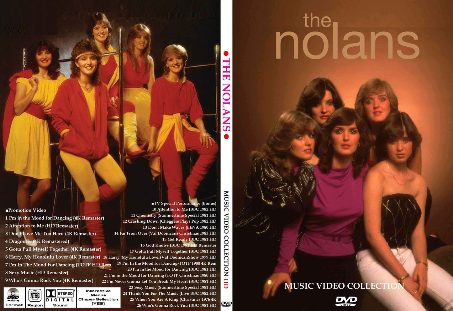 The Nolans / MUSIC VIDEO COLLECTION  (1DVDR) Unprinted white disc