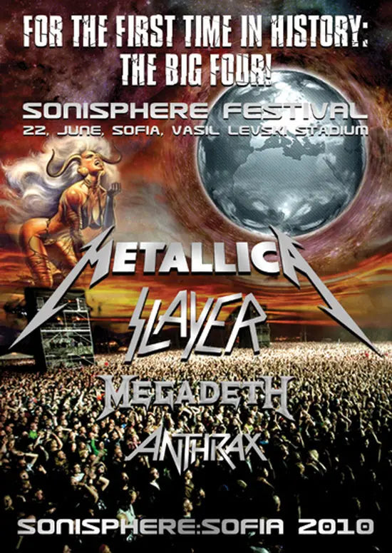 METALLICA, SLAYER, MEGADETH, ANTHRAX / SONISPHERE: SOFIA 2010 PRO SHOT (2DVDR)
