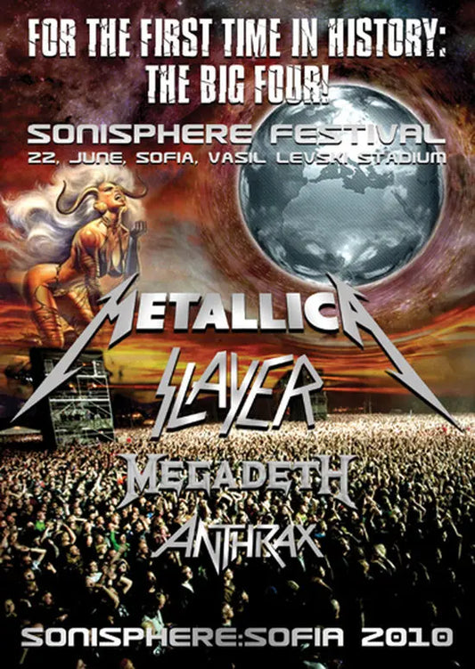 METALLICA, SLAYER, MEGADETH, ANTHRAX / SONISPHERE: SOFIA 2010 PRO SHOT (2DVDR)