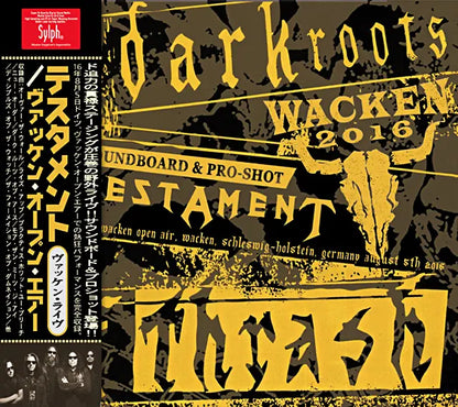 TESTAMENT / WACKEN OPEN AIR 2016 (1CDR+1DVDR)