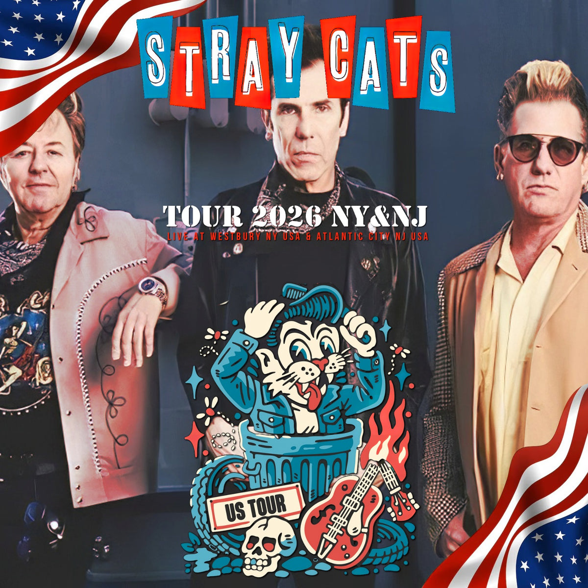 Stray Cats / Summer Tour 2026 NY&NJ Flagstar at Westbury Music Fair (2CDR)