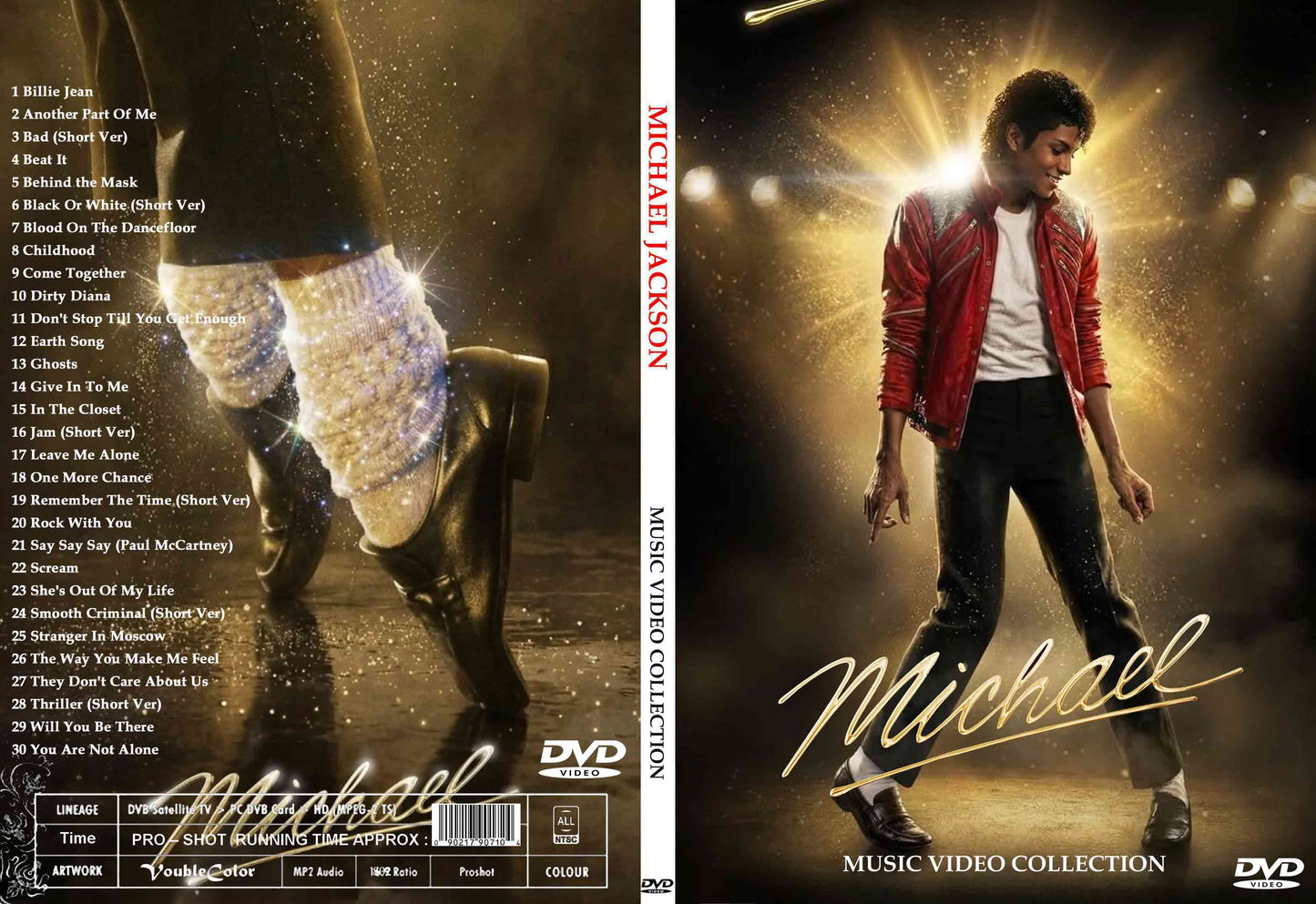 MICHAEL JACKSON / MUSIC VIDEO COLLCTION  (1DVDR) Unprinted white disc