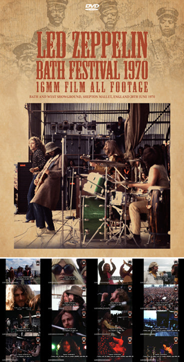 LED ZEPPELIN / BATH FESTIVAL 1970 16mm FILM ALL FOOTAGE (1DVDR)