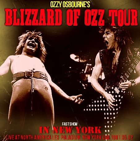 Ozzy Osbourne / Blizzard of Ozz Tour 1981 North America Leg Paladium 1st show SOUNDBOARD (1CDR)