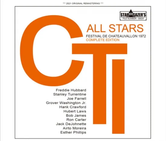 CTI ALL STARS / FESTIVAL DE CHATEAUVALLON 1972 * COMPLETE EDITION SOUNDBOARD (3CDR)