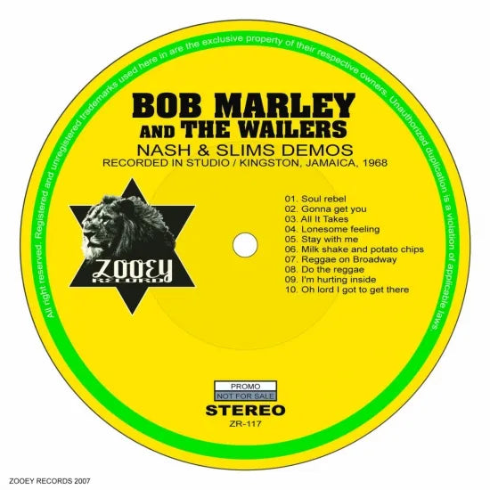 BOB MARLEY & THE WAILERS / NASH & SLIM DEMOS (1CDR)