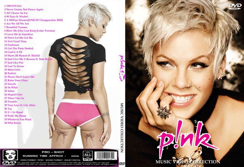 PINK / MUSIC VIDEO COLLECTION  (1DVDR) Unprinted white disc