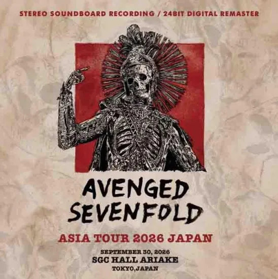 Avenged Sevenfold / ASIA TOUR 2026 JAPAN Stereo Soundboard Master Digital Remaster Edition (2CDR)