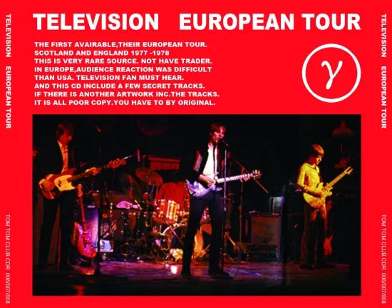 TELEVISION / EUROPEAN TOUR GRASGOW 1977 MANCHESTER 1978 AND MORE (3CDR)