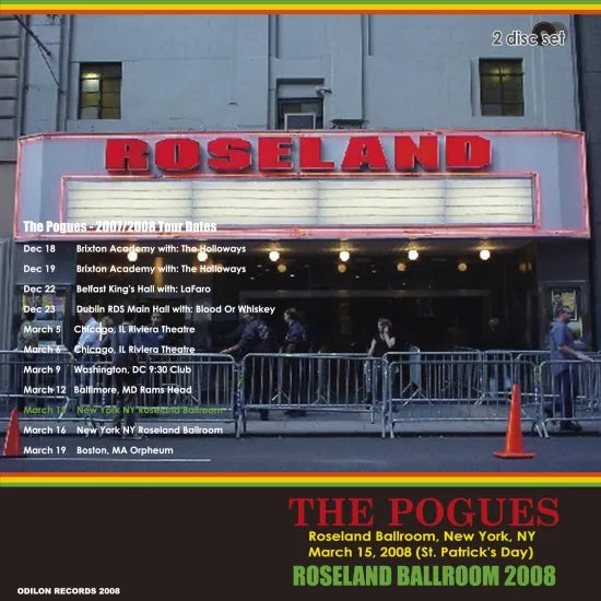 THE POGUES / ROSELAND BALLROOM 2008 (2CDR)