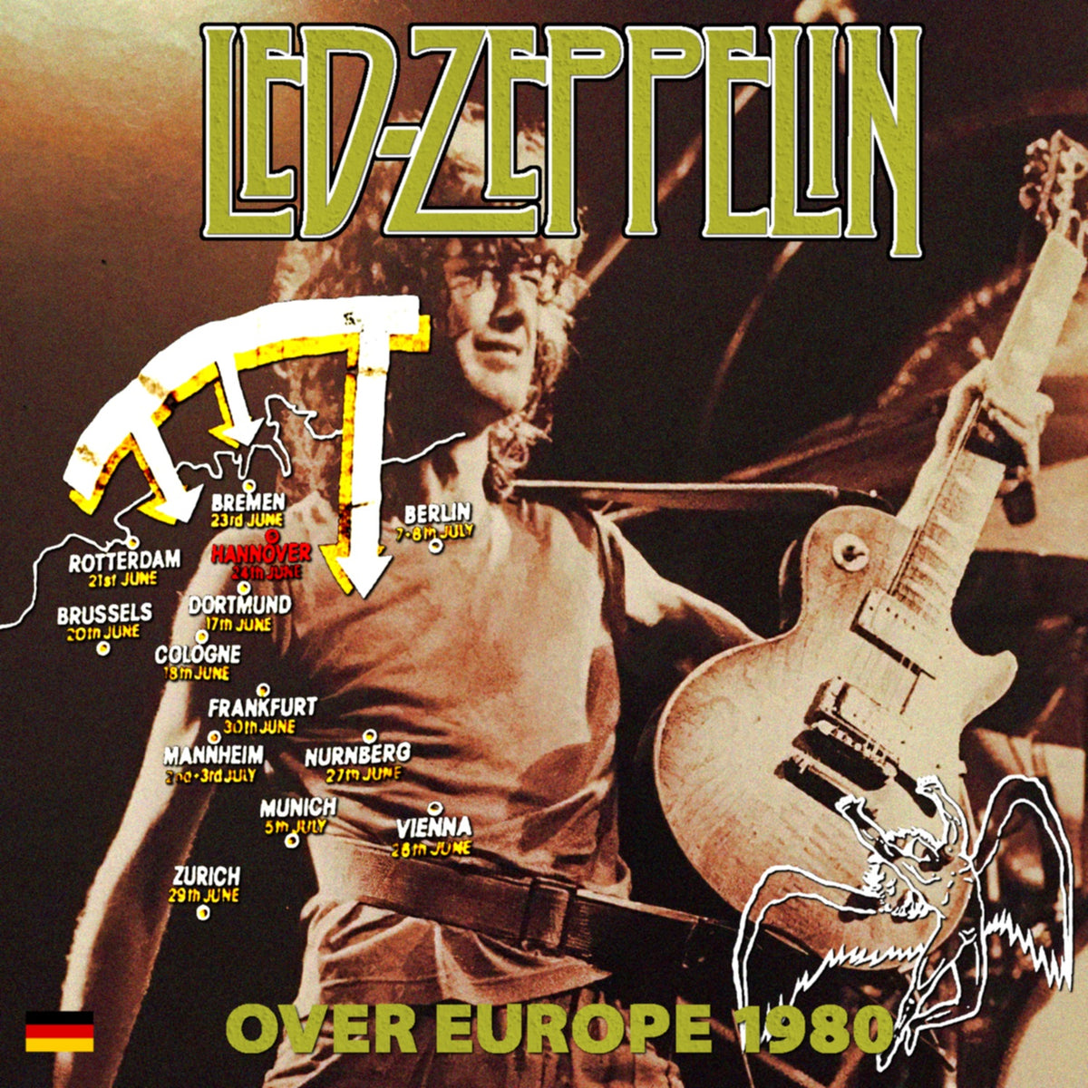 Led Zeppelin / Tour Over Europe 1980 show 6th Messehalle (2CDR)