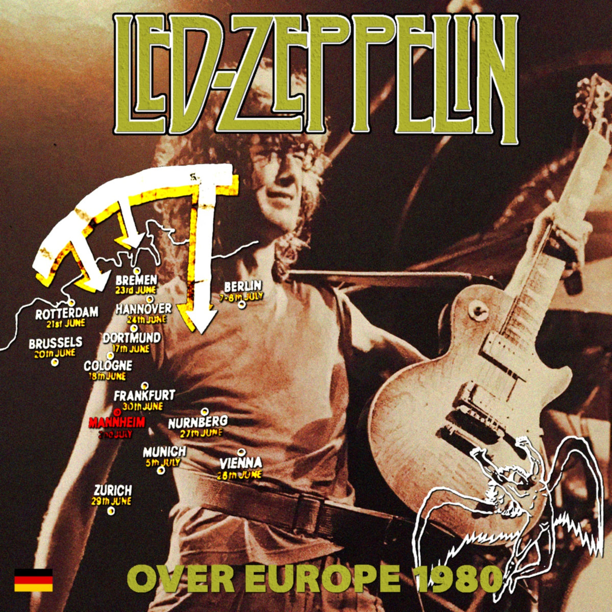 Led Zeppelin / Tour Over Europe 1980 show 11th Eisstadion (2CDR)