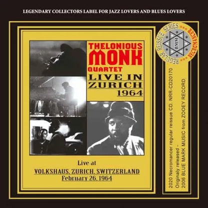 THELONIOUS MONK QUARTET / LIVE IN ZURICH 1964 (2CDR)