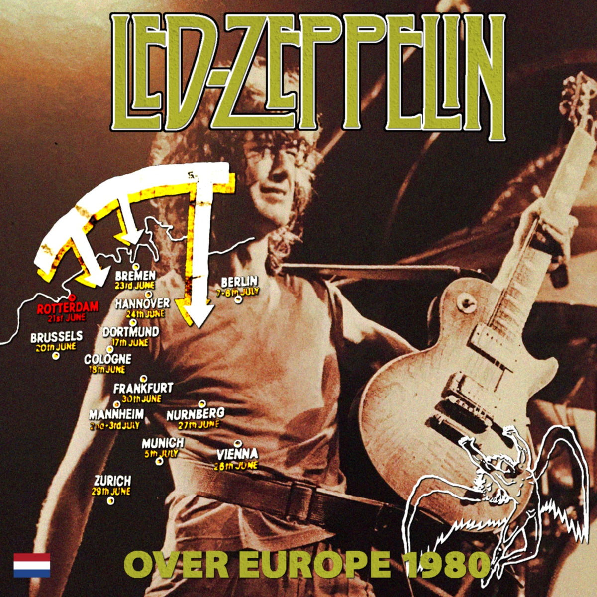 Led Zeppelin / Tour Over Europe 1980 show 4th Ahoy Hallen (2CDR)