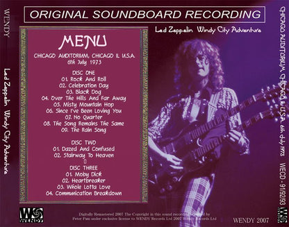 LED ZEPPELIN / WINDY CITY ADVENTURE 【3CD】