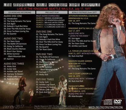 LED ZEPPELIN / YOUR KINGDOM COME SEATTLE 1977 【3CD+3DVD】
