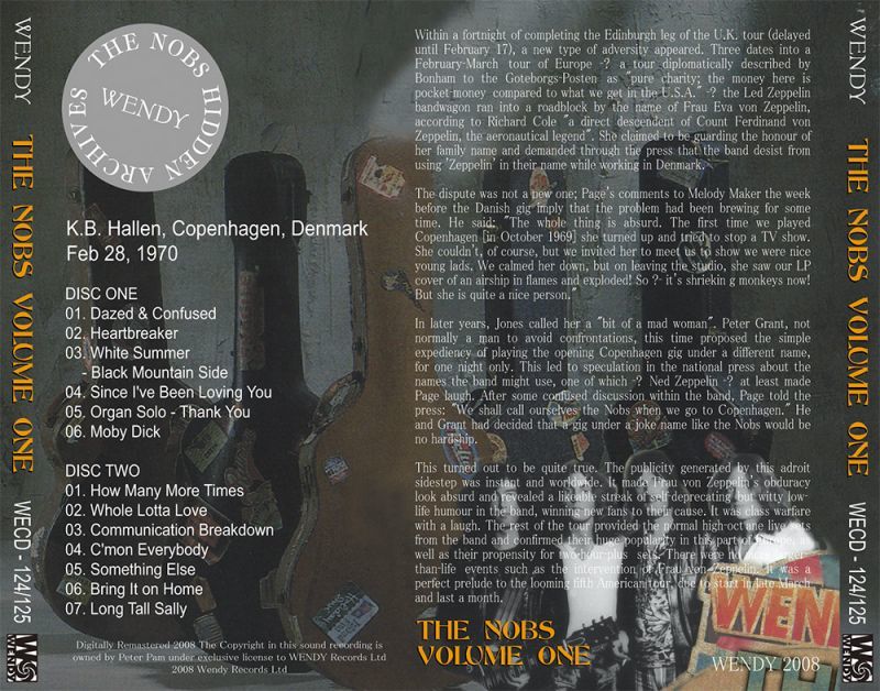 LED ZEPPELIN / THE NOBS / VOLUME ONE 【2CD】