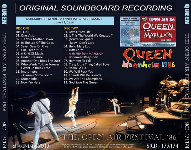 QUEEN / THE OPEN AIR FESTIVAL 1986 �y2CD�z