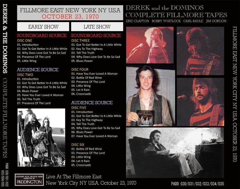 DEREK & THE DOMINOS / COMPLETE FILLMORE TAPES �y10CD�z